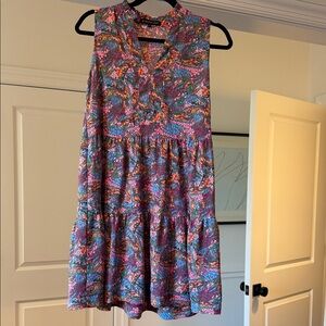 Gibson look patterned sleeveless dress size xs